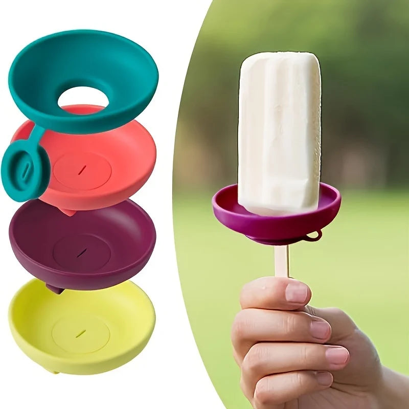 Silicone Popsicle Holders – No-Drip Ice Cream Cone Catchers
